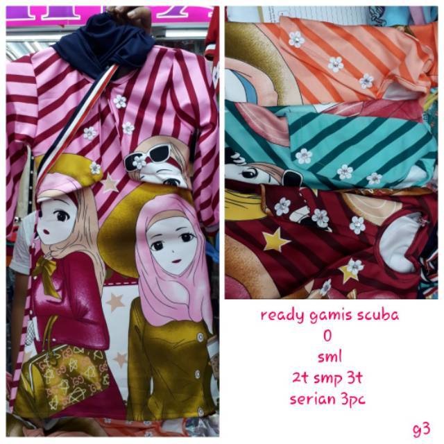 Grosir gamis scuba anak murah dan berkualitas