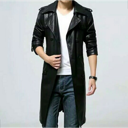 Jaket semi kulit jubah panjang