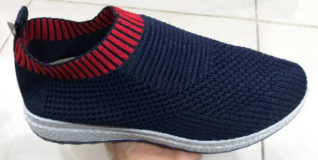 Sepatu Record Original Asli 100% Navy Biru Dongker Sneakers Running Fitnes Kerja Kuliah Wanita Murah