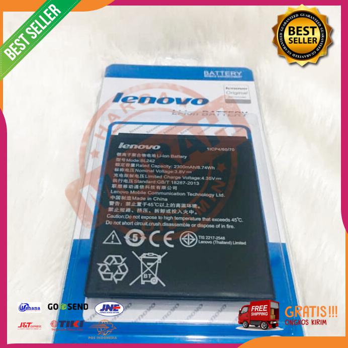 Acc Hp Baterai Lenovo Bl242 K3 A6000 2300Mah Ori Oem New Packing