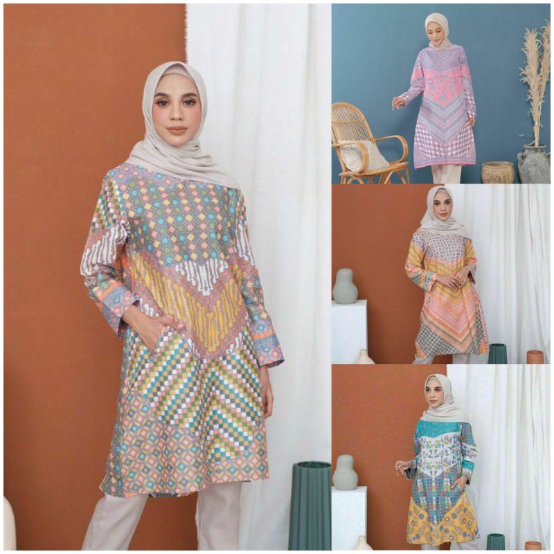 Busana Tunik Batik Wanita