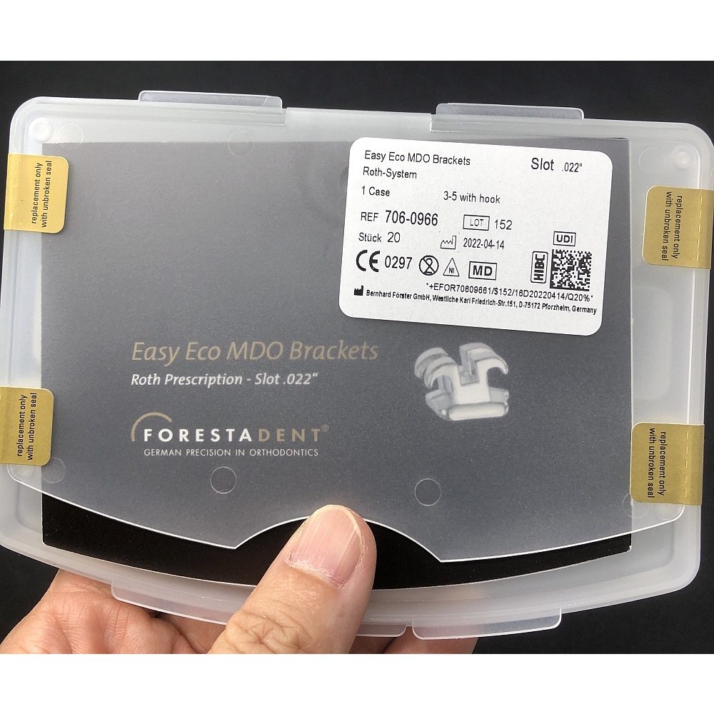 FORESTADENT EASY ECO BRACKET Roth 022 Hook 3-5 Behel perawatan gigi ortho dental berkualitas Germany