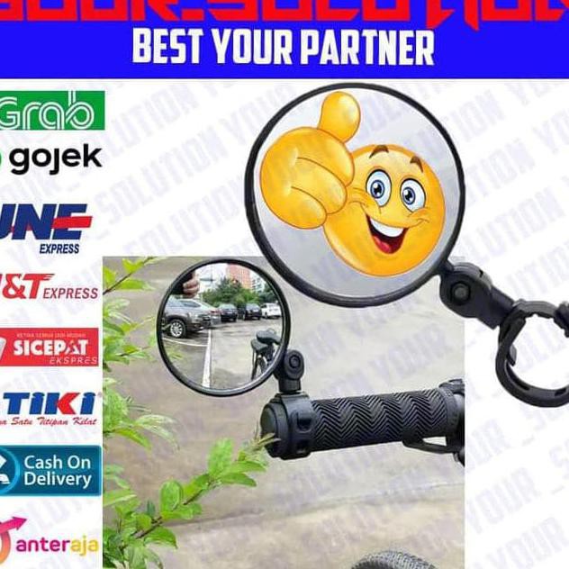 kaca spion sepeda bulat aksesoris / sparepart sepeda lipat /MTB/onthel
