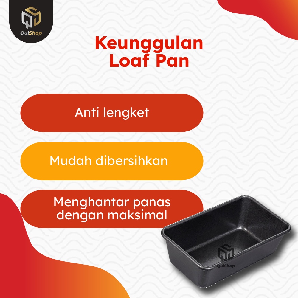 Loaf Pan Loyang Kue Large Besar Roti Teflon Brownies Baking Alat Pemanggang Peralatan Dapur Premium Termurah