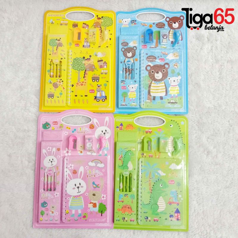 365 STATIONARY SET Alat Tulis Karakter Fancy  / Buku &amp; Alat Tulis / Plush Pencil Case