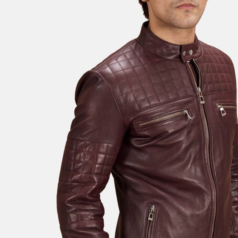 JAKET KULIT ASLI DOMBA WARNA MAROON TUA TERBARU