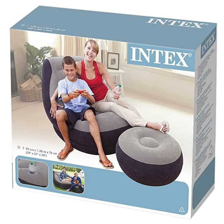 SOFA ANGIN INTEX ULTRA LOUNGE WITH OTTOMAN