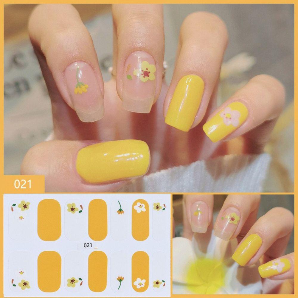 AUGUSTINA Agustina Self-Adhesive Stiker Kuku Kreatif Manis Kupu-Kupu Tahan Air Salon Kuku Nail Art Slider DIY Nail Decals