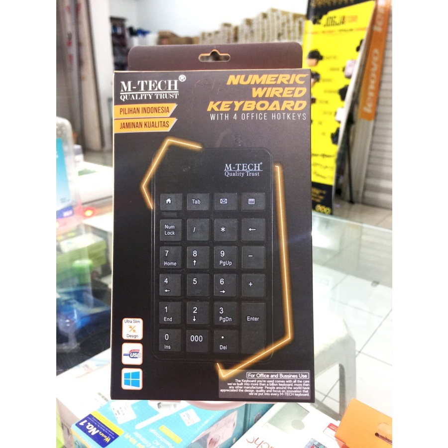 Keyboard Numeric Wired M-Tech Numpad - Keyboard Kasir Angka Keypad Slim