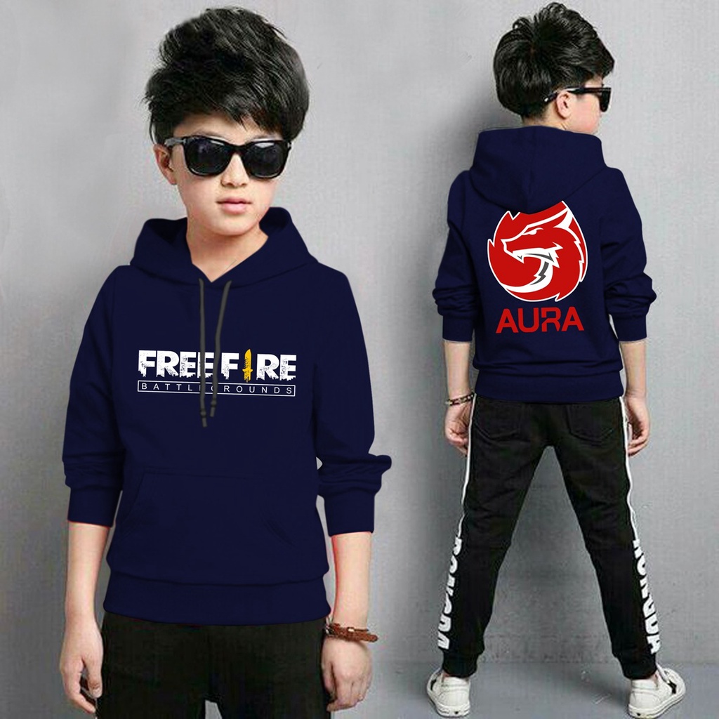 Jaket Anak Laki Laki/Jaket Anak Terbaru/Hoodie Anak Aura Anak Gaming Bahan Fleece Tebal 4-11 TAHUN