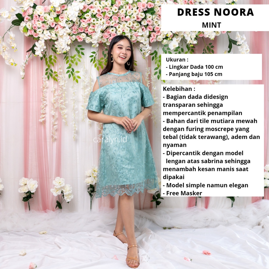 DRESS KOREA BRUKAT KONDANGAN WANITA TERBARU TILE NOORA