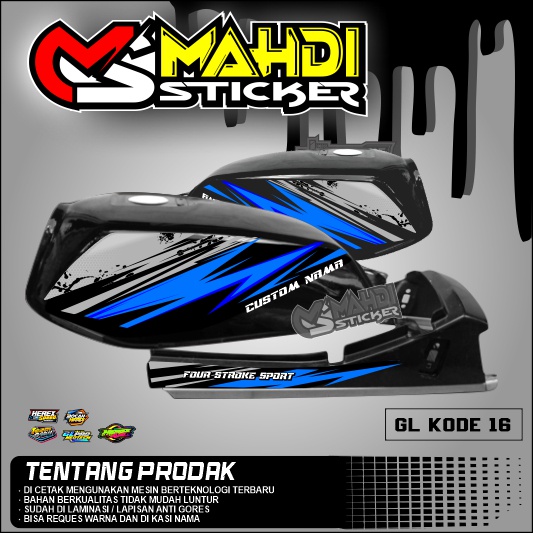 STRIPING HONDA GL MAX TERMURAH / STRIPING COSTUM GL PRO / VARIASI STRIPING GL 100 / STIKER MOTOR HOL