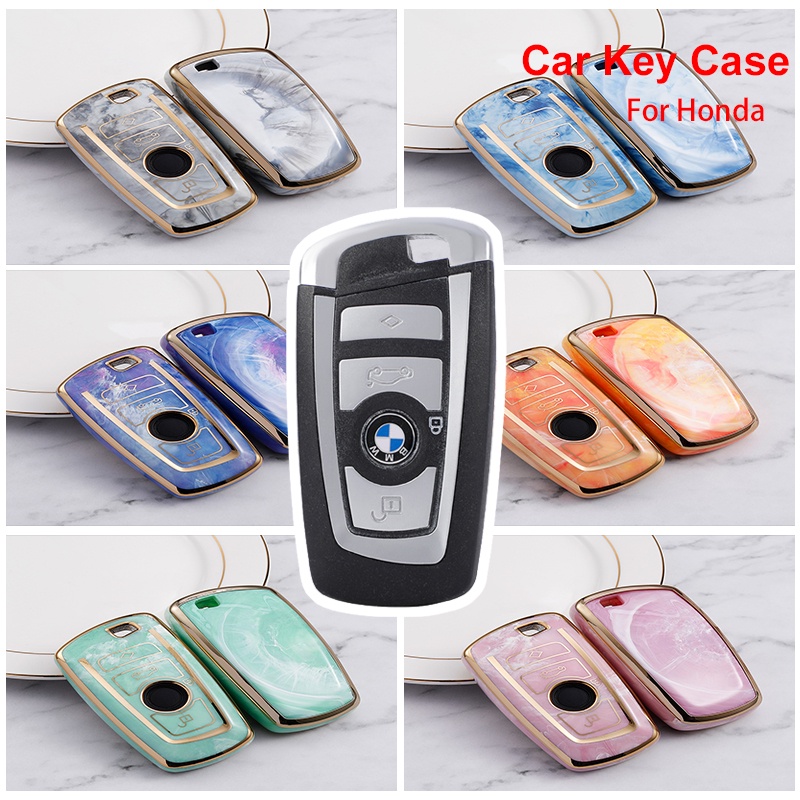 Casing Kunci Mobil Bahan TPU Motif Giok Untuk BMW F10 F20 F30 F18 F25 G20 G30 M3 M4 X1 X3 X4 X5 E34 E36 serie 1 3 5 7