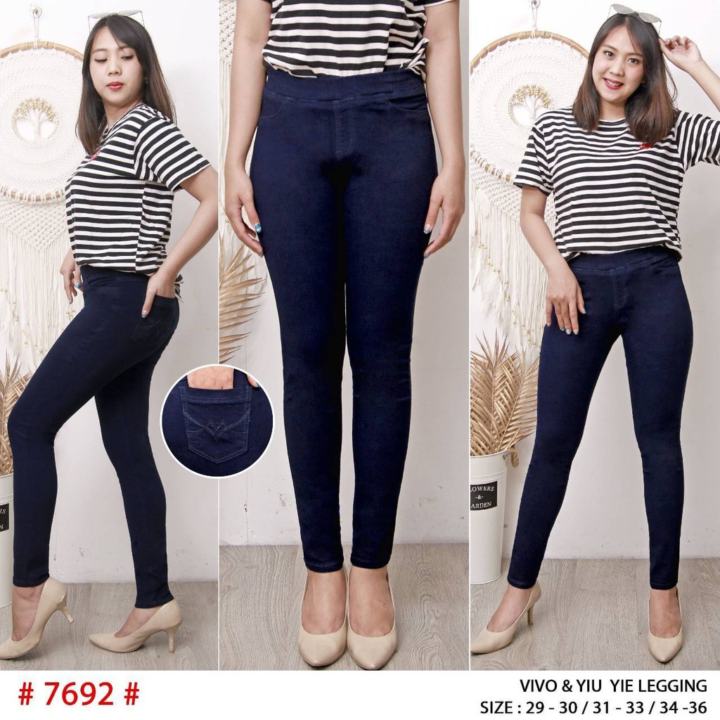 Vivo Jeans - LEGGING (BIRU NAVY) Uk 31/32/33 & 34/35/36