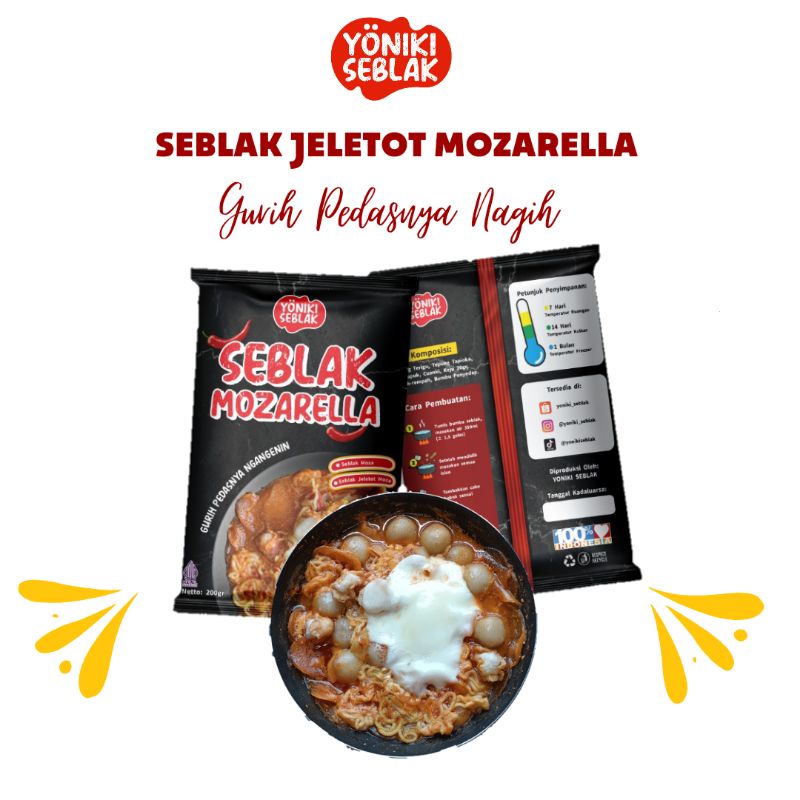 

Seblak Mozarella Instan Isi Toping Cilok 250gr - Yoniki Seblak