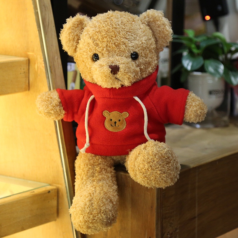 Boneka Teddy Bear Bahan Plush Ukuran 30cm Untuk Hadiah Ulang Tahun Anak