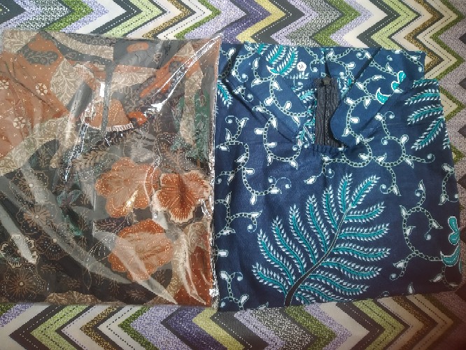 M-l-xl-xxl Batik Tunik Wanita Asj Sa Hrb026 Kenongo Pekalongan Sogan Tulis