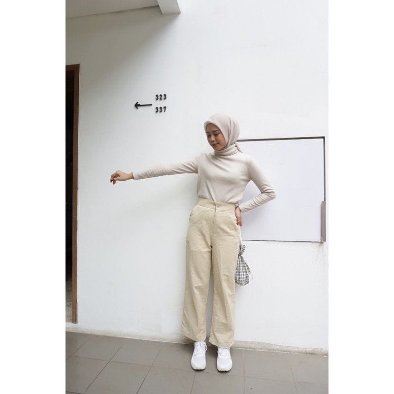 Celana kulot panjang murah berkualitas Loose Pant Kullot Highwaist