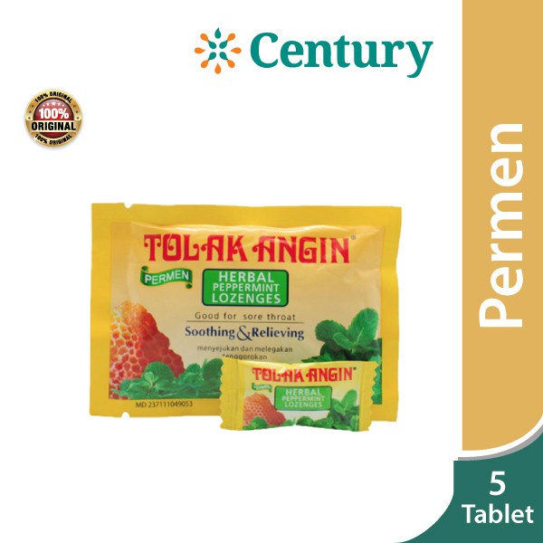 

Tolak angin Herbal Lozenges 5 butir/ Permen pelega tenggorokan/ Permen Herbal