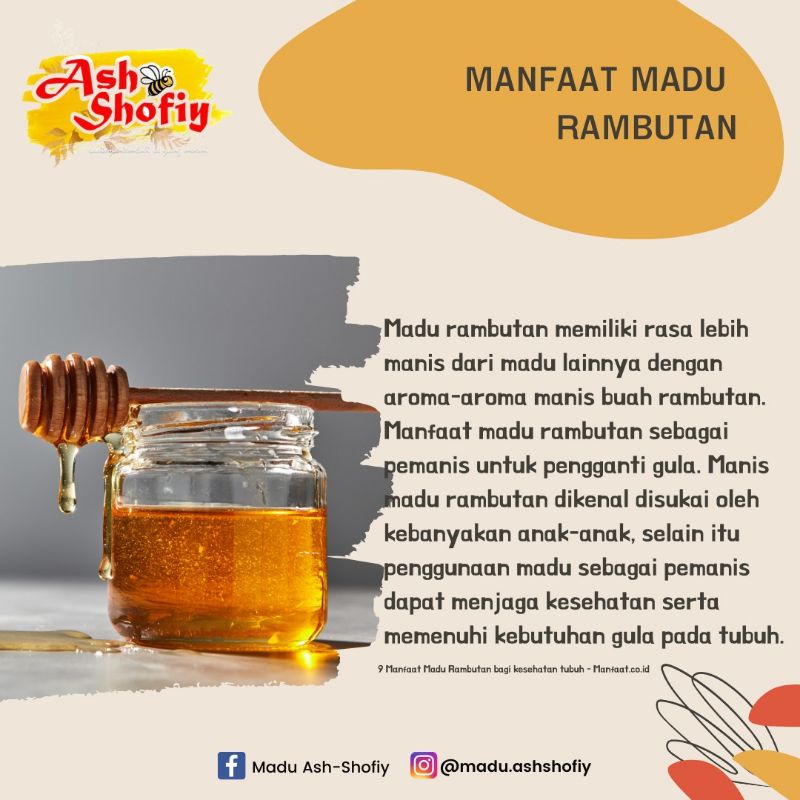 

Madu Rambutan Ash-Shofiy 300gr