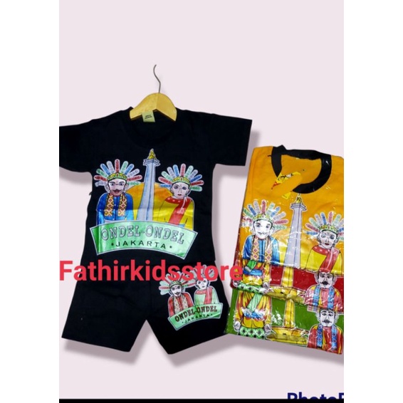 BISA COD-UNISEX SETELAN ANAK ADAT ONDEL-ONDEL USIA 3BULAN-10THN