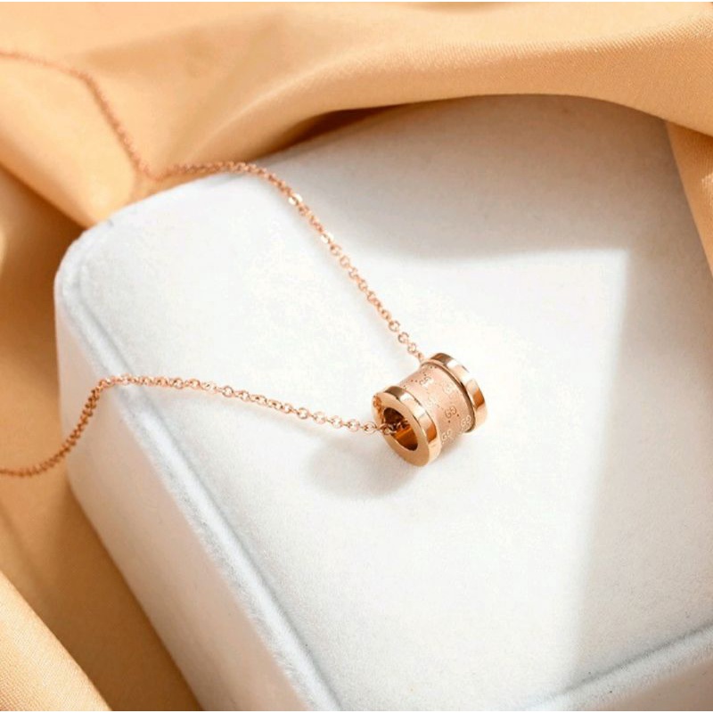 kalung fashion wanita titanium stainless steel model gucci tabung