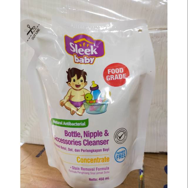 Sleek botol sabun pencuci botol bayi