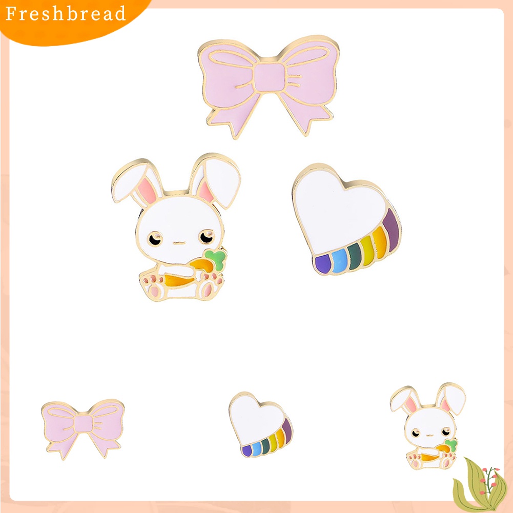 ? Fresh ? Bros Pin Enamel Motif Kartun Hewan Kelinci Lucu untuk Dekorasi Perhiasan