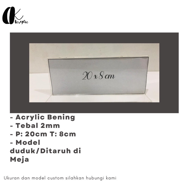 

Acrylic reserved 20x8