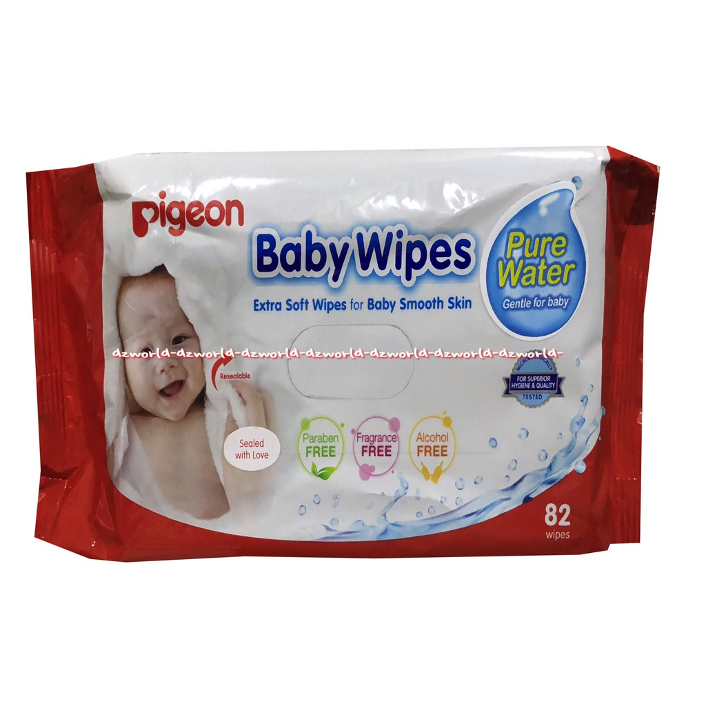 Pigeon Baby Wipes Pure Water 82Sheet Tissue Pigen Tisu Basah Wet Tisue