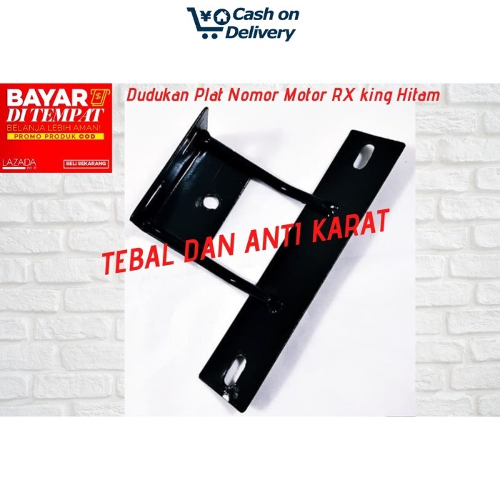 COD Dudukan Plat Nomor Motor Hitam Yamaha Rx King Variasi