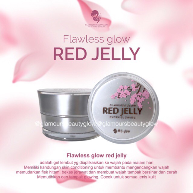 Ms Glow Red Jelly Flawless Extra Glowing Original BPOM / RedJelly / Krim Pemutih Wajah