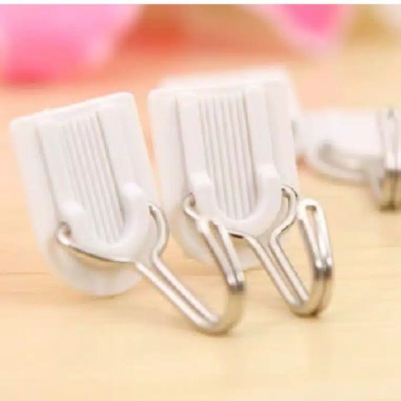 Gantungan Hook Magic Tempel Ajaib Serbaguna Aksesori Kamar Mandi Kait Dinding Bebas Paku - BY