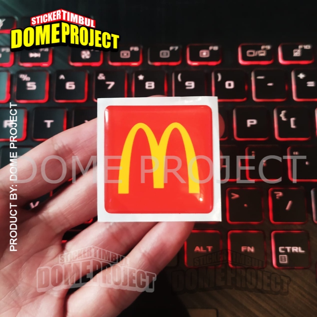 STIKER MOTOR KEREN MCD LOGO STIKER 3D RESIN LENTUR STIKER OUTDOOR STIKER RESIN AKSESORIS SEPEDA MOTOR