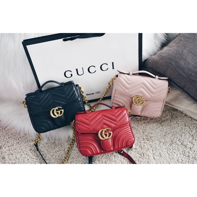 Gucci GG Marmont Mini Top Handle Bag