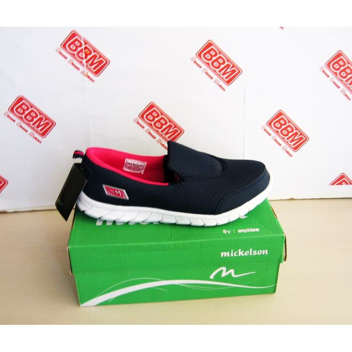 ARDILES MICKELSON LIVVI - SEPATU WANITA SANTAI KERJA - Biru Navy Pink