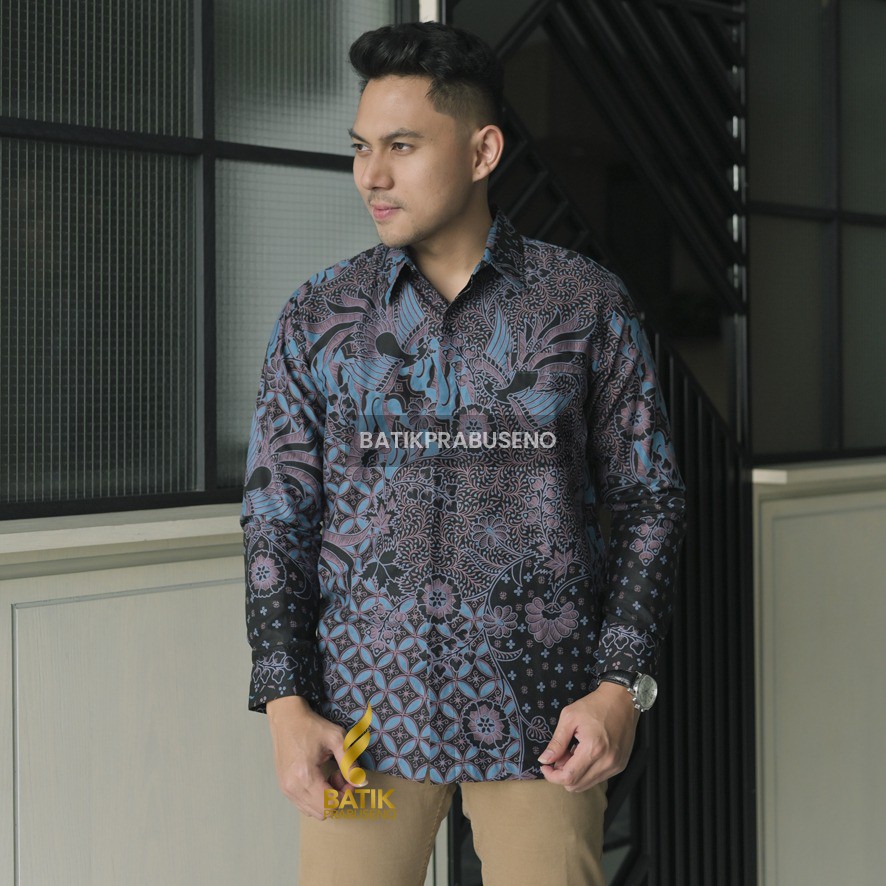 PRABUSENO // BADRATORA Batik Prabuseno - Kemeja Batik Pria Lengan Panjang Reguler