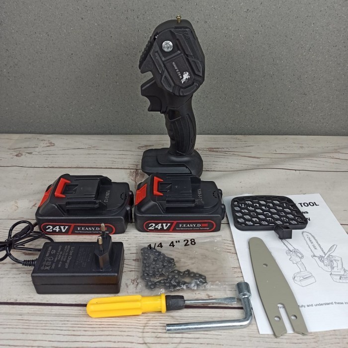 GOSEND Gergaji Mesin Potong Kayu Mini Cordless Chainsaw Stihl Graji Senso Tangan Pemotong Pohon