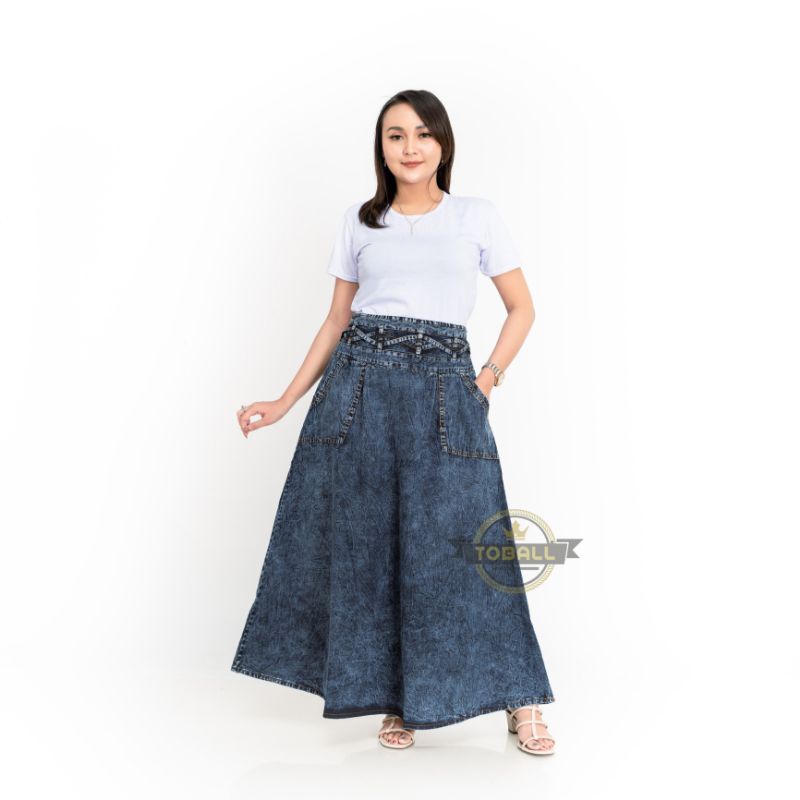 Rok Dewasa / Rok Jeans Wanita / Rok Panjang Dewasa / Rok Denim Panjang / Rok Panjang Wanita 98900