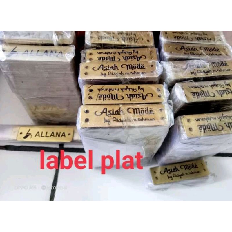 

Label plat label besi