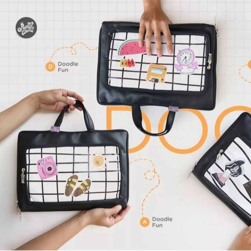 Tas Laptop Softcase Laptop Double 14 inch Paint Rumah Warna