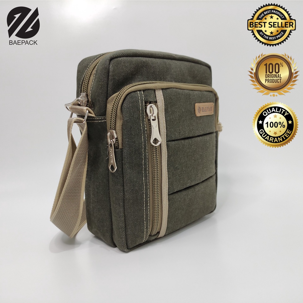 Tas Selempang Jarvis Hijau Army Baepack / Tas Selempang Cowok dan Cewek