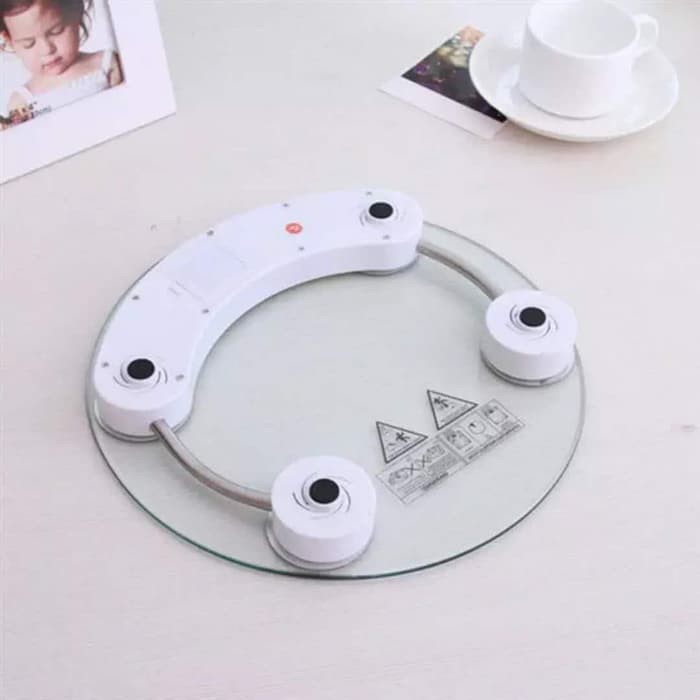 Timbangan badan digital transparan