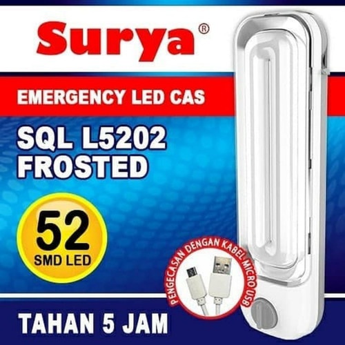 SURYA Lampu Darurat Emergency 52 SMD LED SQL 5202