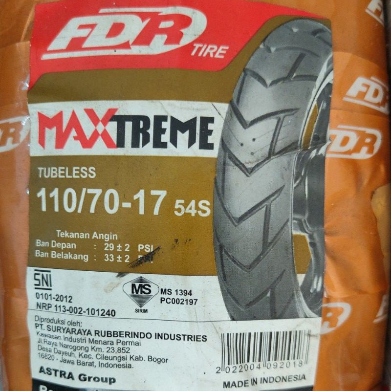 ban FDR Maxtreme 110/70-17