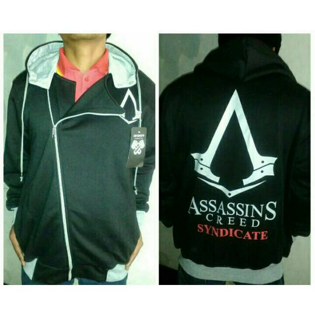 jaket harakiri assassin creed XL ( hitam,abu)