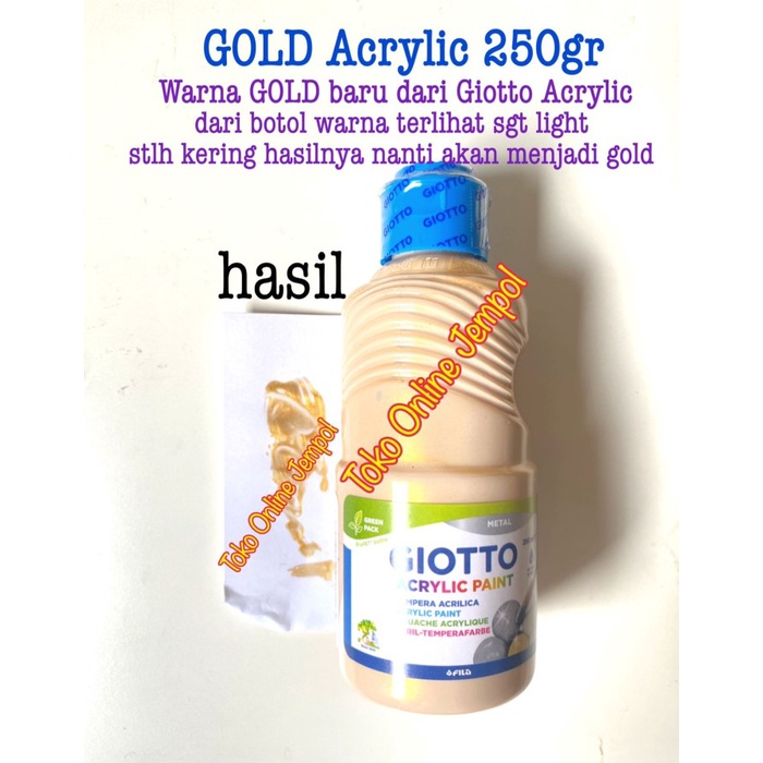 

Terlaris Atk0796Gt 250Ml Gold Giotto Cat Acrylic Paint Akrilik 533800 Satuan Hemat