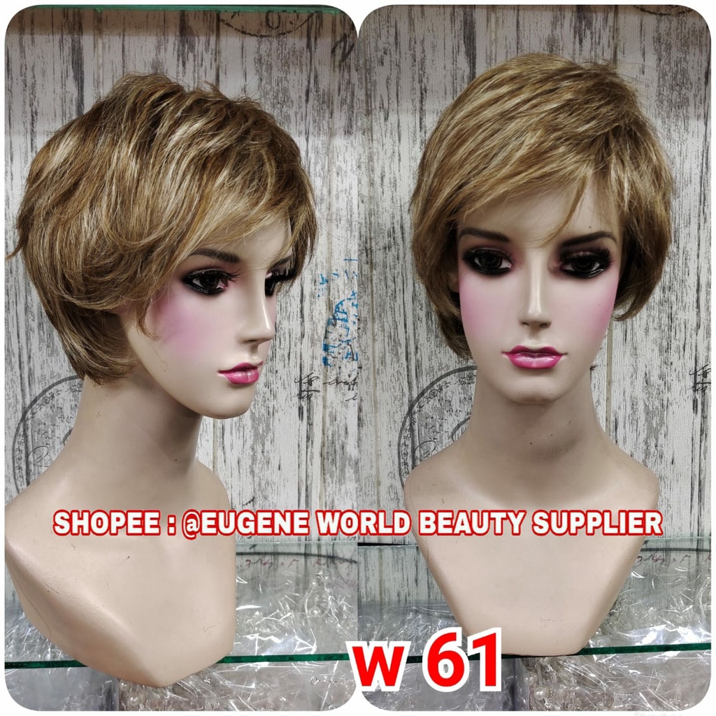 FREE PARTING BISA BEBAS PINDAH UBAH BELAHAN RAMBUT PALSU WIG LAKI LAKI COWO COWOK PRIA PENDEK LURUS 