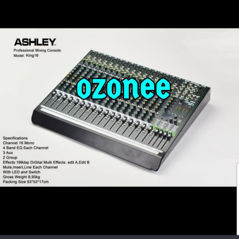 MIXER AUDIO ASHLEY KING 16 16CHANNEL ASHLEY KING 16 ORIGINAL