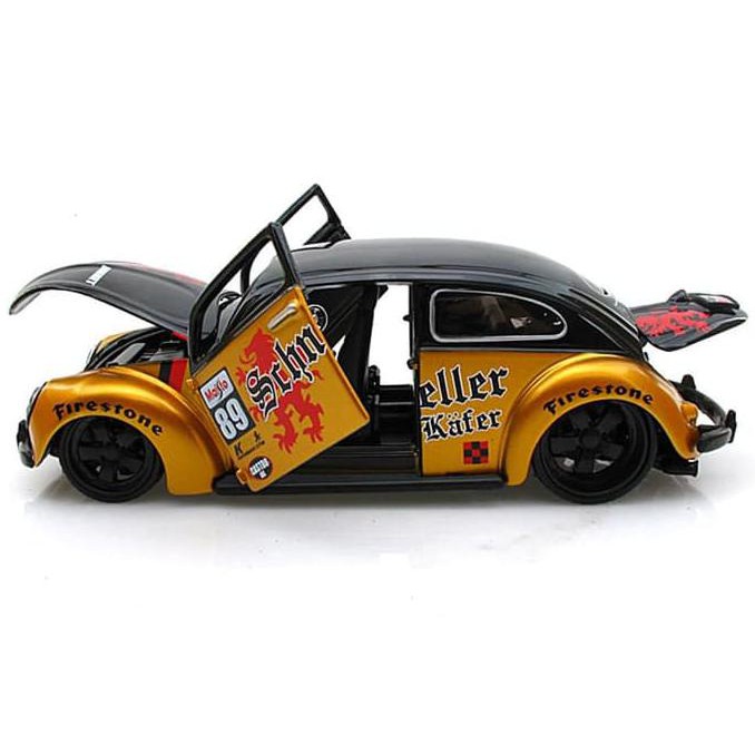 Diecast Maisto 1/24 Model Volkswagen Beetle gold Black | Diecast Mobil